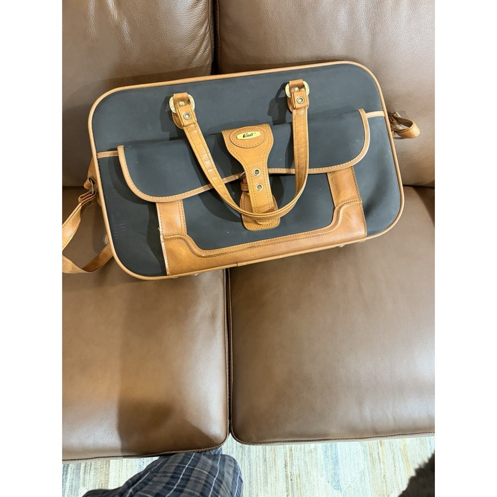 Verdi Overnight Bag, Shoulder Strap, Unisex Adult, Solid, Blue Brown